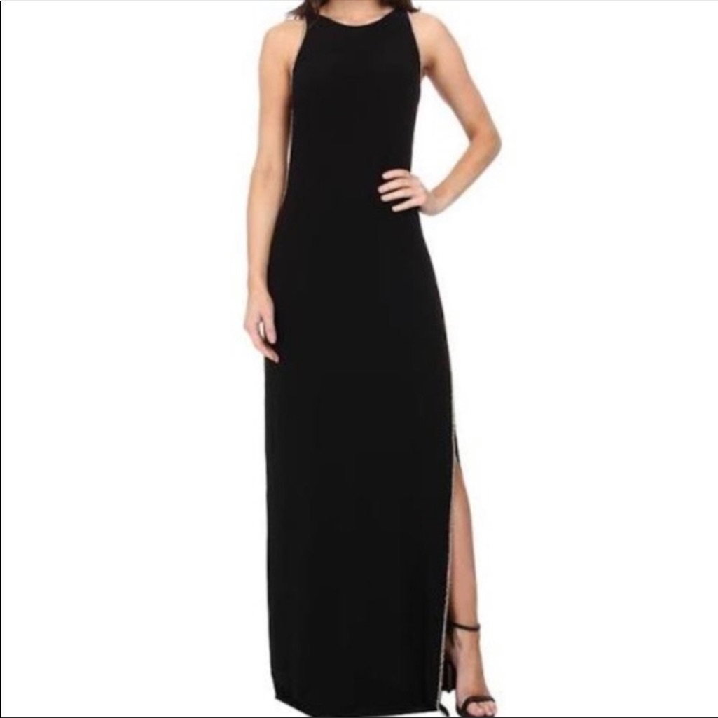 Rachel Zoe Sleeveless Maxi Dress - Gold Chain Trim